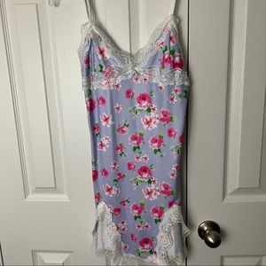 floral lace slip dress